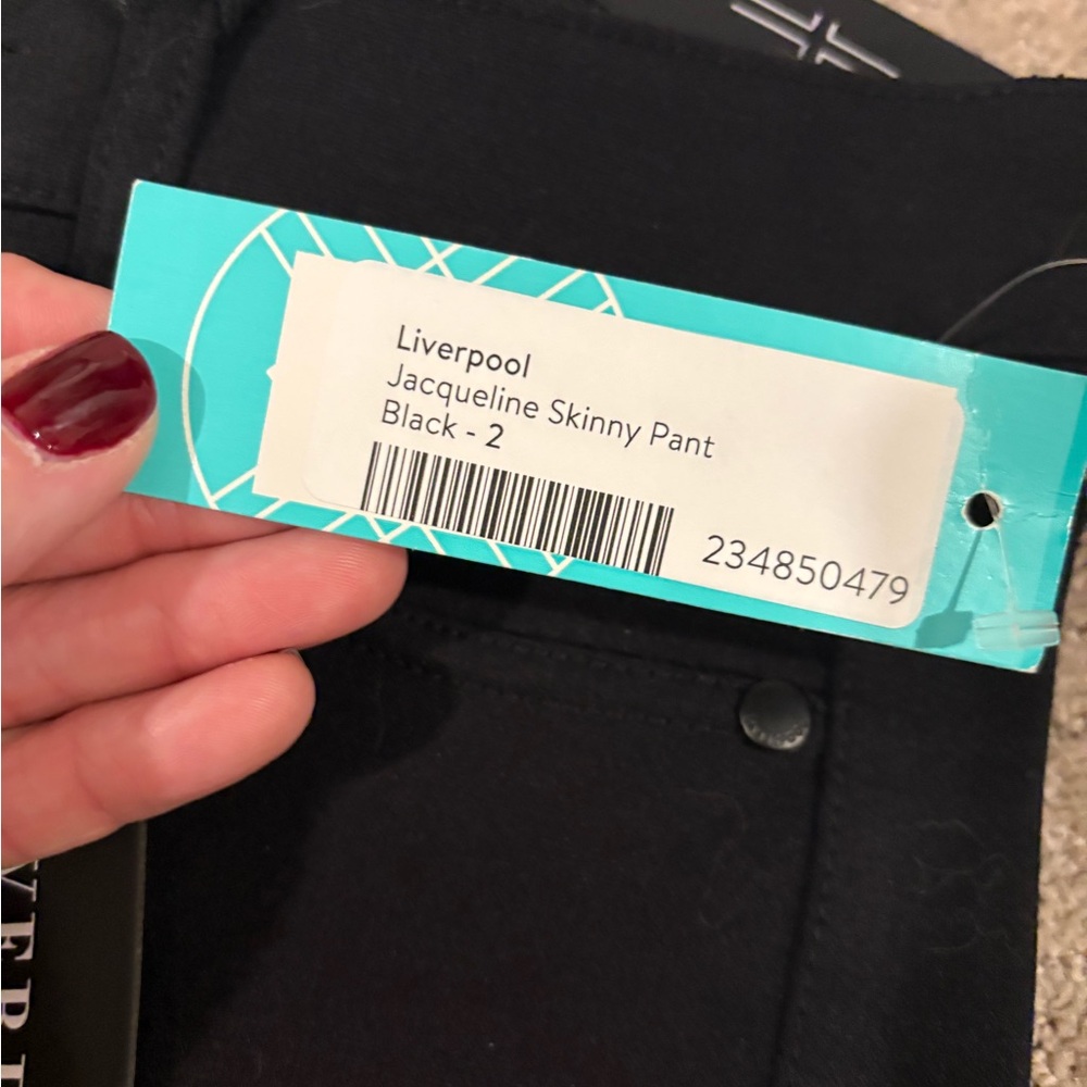 Liverpool Black Jacqueline Skinny Pants size 2 - Picture 2 of 4